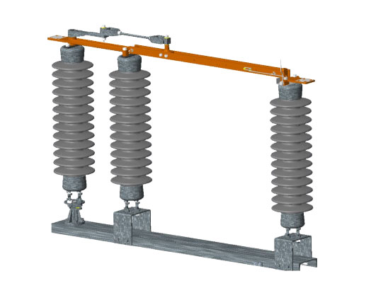 Chave seccionadora de abertura vertical tripolar